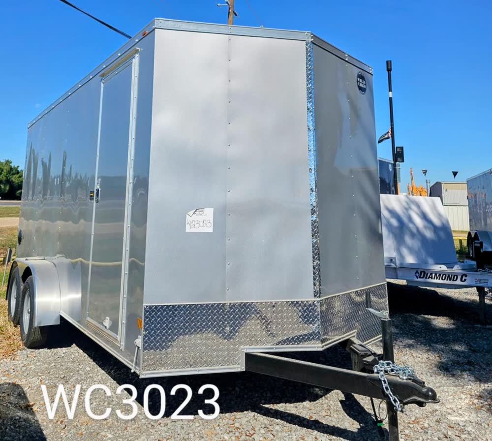 Wells Cargo enclosed trailer on the Ragin Trailers lot